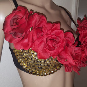 ROSE OUTFIT, RAVE OUTFIT, RAVE BRA, LINGERIE, BRA